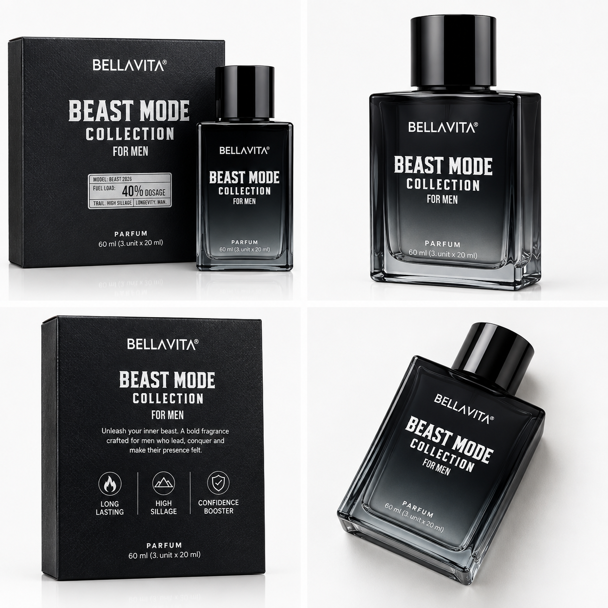 Bellavita Beast Mode Collection Perfume for Men – Gift Set | Long-Lasting Parfum - Image 2